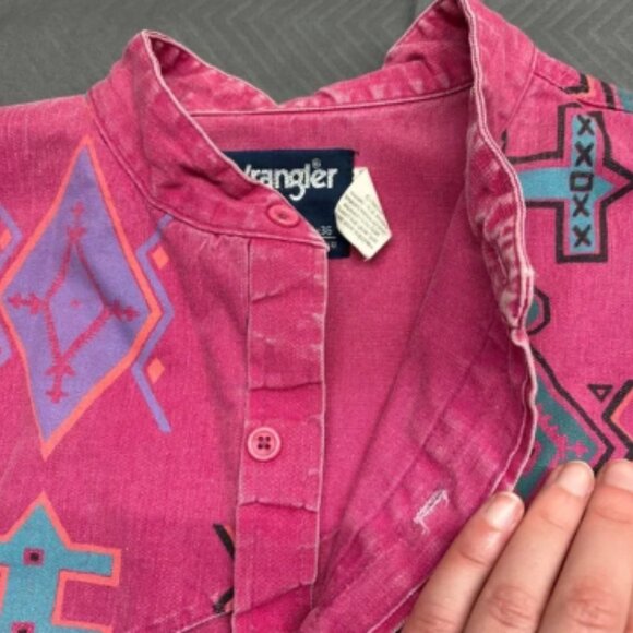 Vintage Wrangler Western Men’s Shirt X Long Tails 16.5-36 Cowboy Cut Regular Fit - Picture 3 of 9